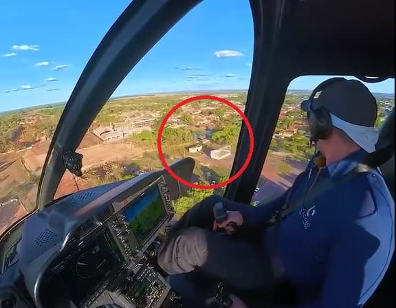 Foto da notícia: Piloto ‘influencer’ registra pouso de helicóptero no Parque de Exposições de Guaraí; veja vídeo