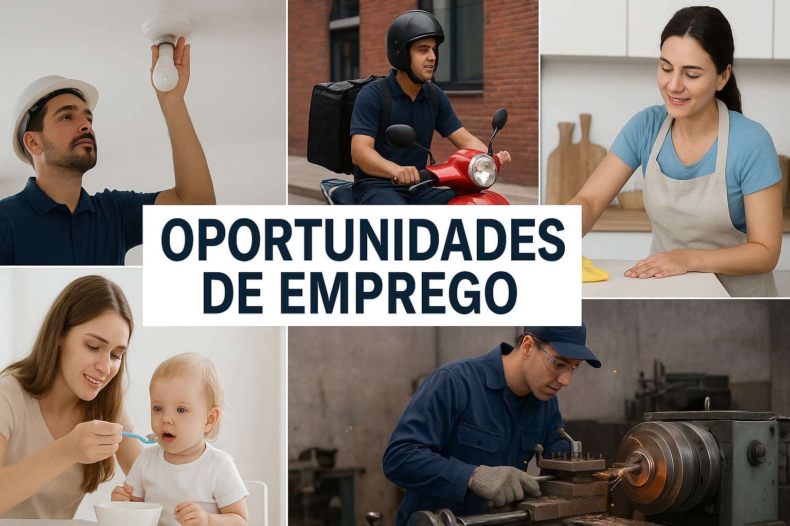 Foto da notícia: Sine busca ASG, Entregador com CNH “A”, Doméstica, Babá e Torneiro Mecânico em Guaraí