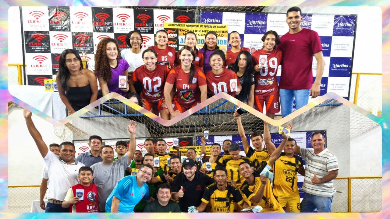 Imagem da notícia: As Guarás (feminino) e CF Alto Alegre (masculino) vencem 15º Municipal de Futsal de Guaraí