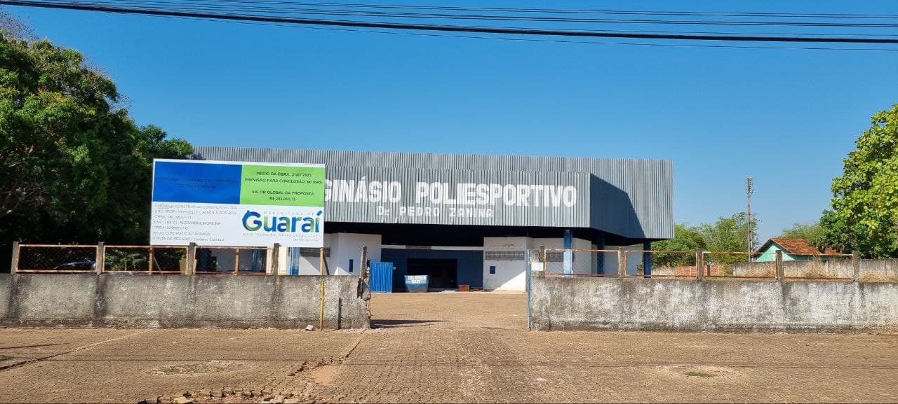 Imagem da notícia: Ginásio Dr. Pedro Zanina deve passar por duas etapas de obras, a primeira já está em andamento