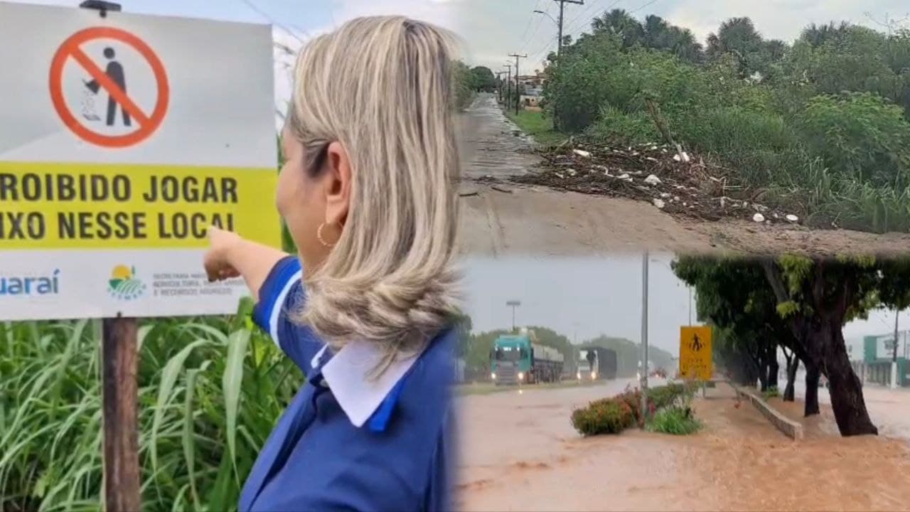 Foto da notícia: Toneladas de lixo recolhidas após alagamentos em Guaraí; prefeita pede mais consciência popular