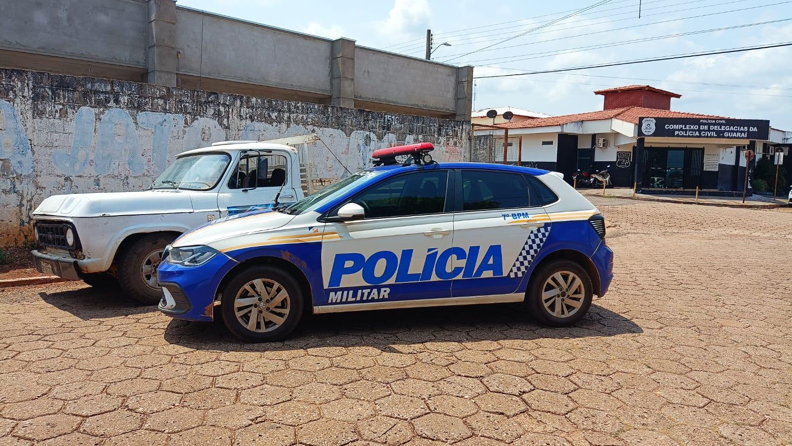 Vídeo mostra momento em que PM intercepta veículo furtado em Colméia bem próximo de Guaraí