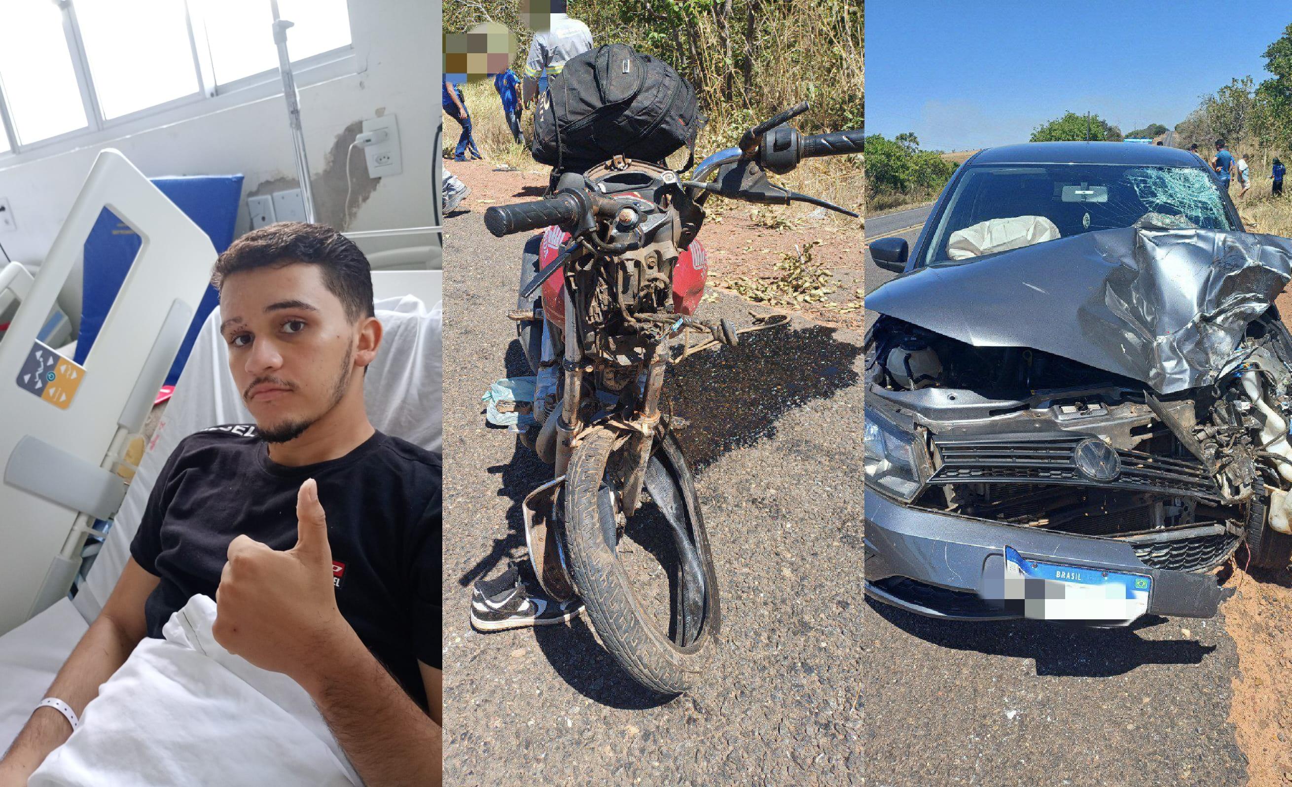 Jovem tem recuperação surpreendente após colisão frontal na BR-153 entre Guaraí e Kennedy