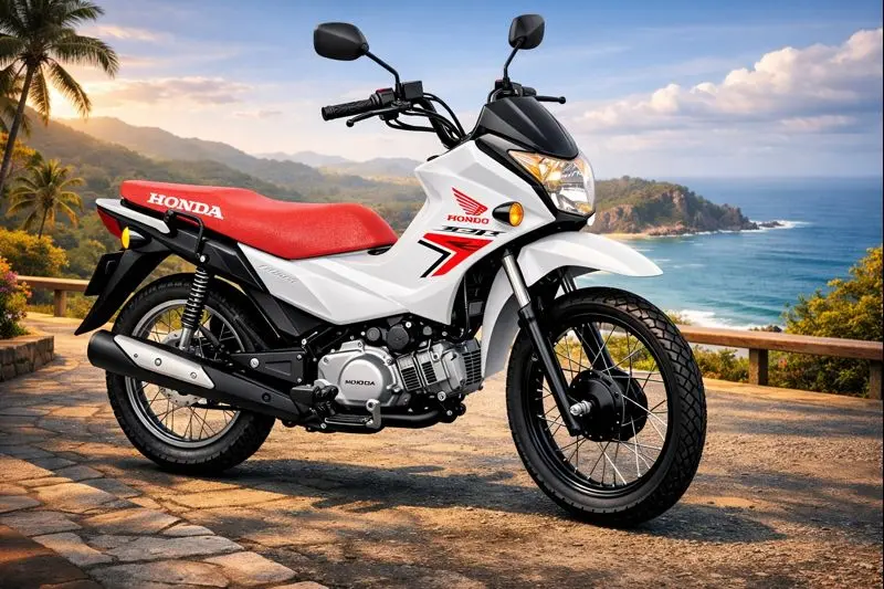 Foto da notícia: ACIAG realiza o 1º de 10 sorteios da campanha de Natal; prêmio foi uma moto Honda Pop 0KM