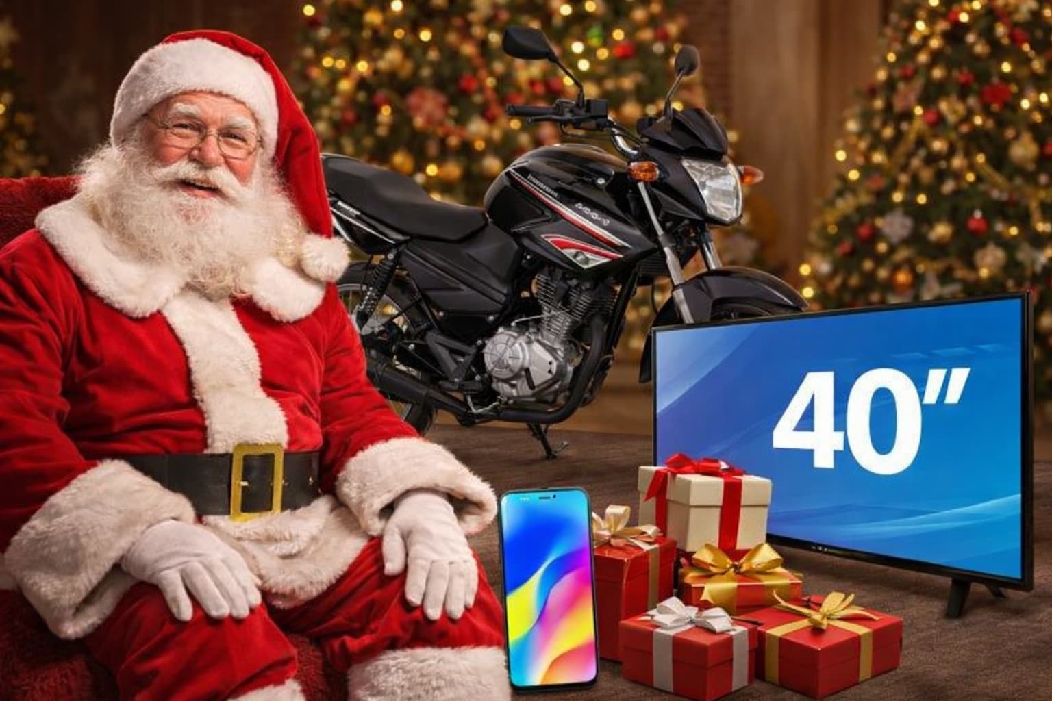 Imagem da notícia: Último sorteio da ACIAG garante celulares, TVs, uma moto 0Km e prêmios surpresa; veja ganhadores