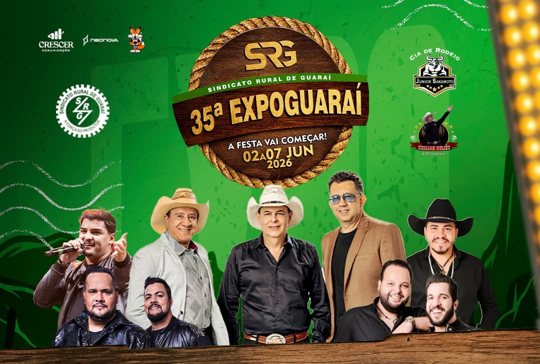 Imagem da notícia: SRG divulga cartaz oficial da 35ª ExpoGuaraí; evento começa no dia 02 e segue até 07 de junho