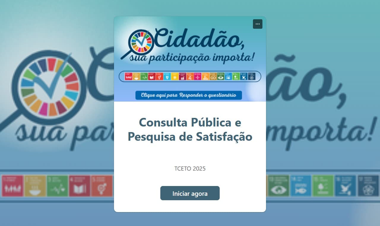 Imagem da notícia: Cidadãos podem definir 10 temas prioritários para que o TCE/TO fiscalize durante o próximo ano