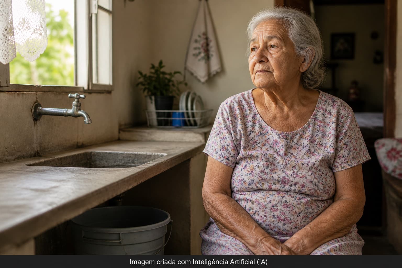 Foto da notícia: Justiça obriga concessionária a religar água de idosa com Alzheimer demência em Guaraí