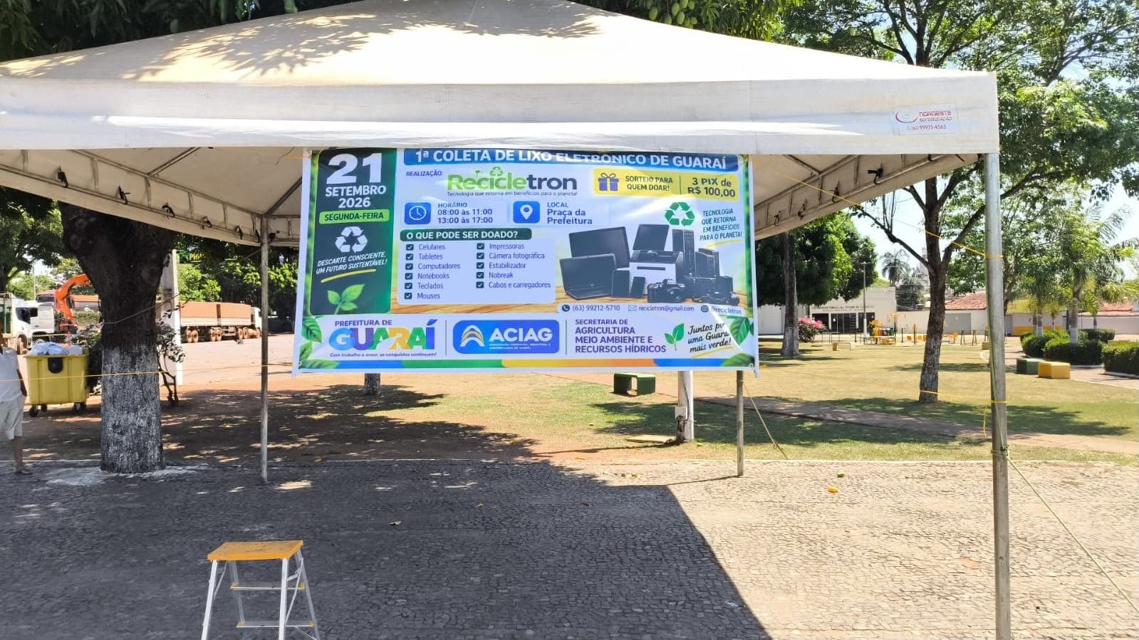 Foto da notícia: Ação sorteia R$ 300,00 via PIX para quem doar lixo eletrônico em Guaraí nesta segunda-feira, dia 21