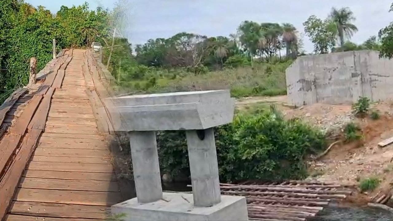Imagem da notícia: Saga em “ponte das irmãs prefeitas” segue; obra feita por moradores é único acesso há quase dois anos