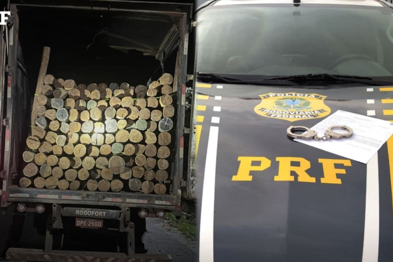 Foto da notícia: PRF apreende madeira e cumpre mandado de prisão durante fiscalizações distintas em Guaraí