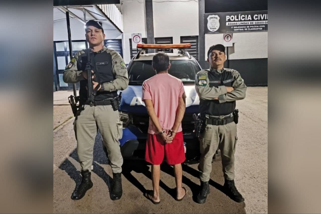 Foto da notícia: PM prende no interior de Goiás foragido por estupro de vulnerável praticado em Guaraí