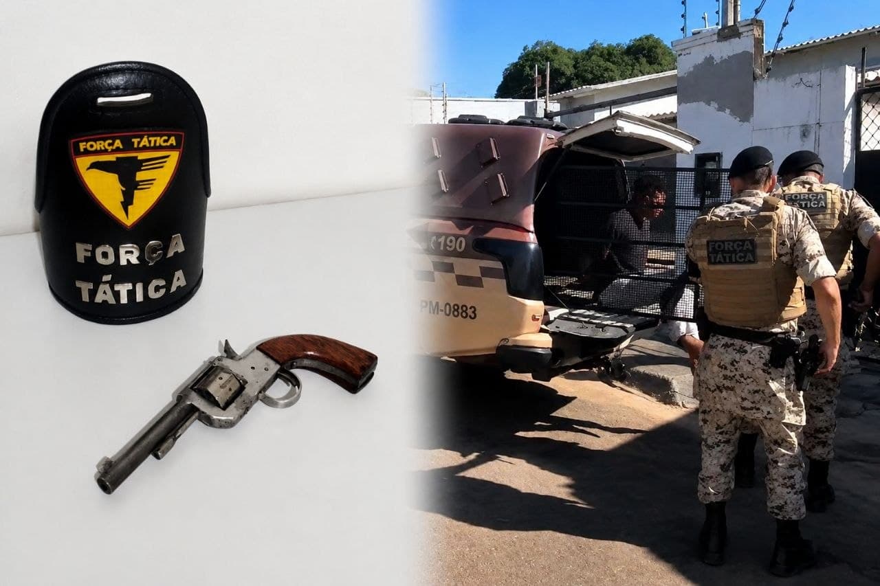 Imagem da notícia: Força Tática prende suspeito de tentativa de homicídio e localiza revólver calibre .22 em Guaraí