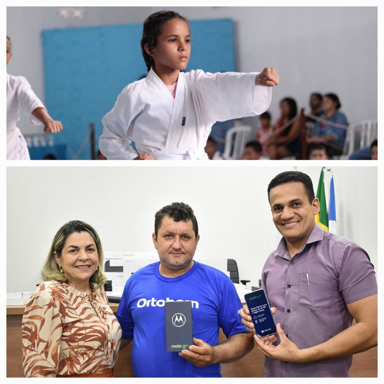 Imagem da notícia: Crianças de projeto social recebem uniformes e agentes de saúde tablets e celulares em Guaraí