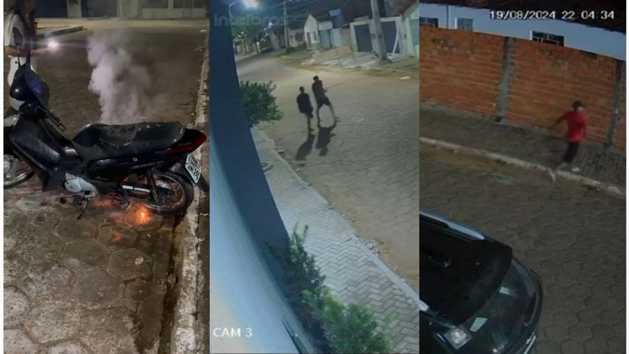 Imagem da notícia: Jovem que realizava estudo bíblico tem moto incendiada por menores; eles ainda furtaram capacete
