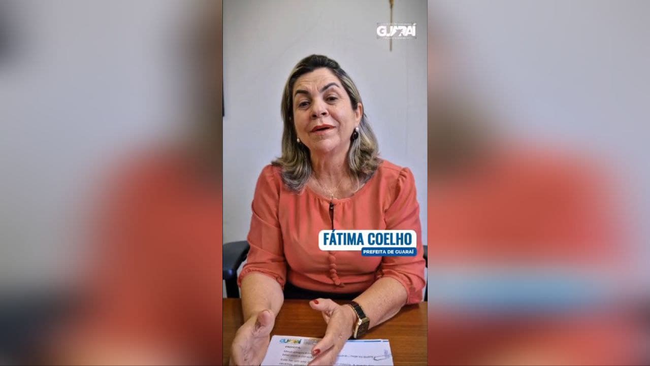 Foto da notícia: Em vídeo, prefeita de Guaraí justifica exonerações, motivadas por quedas nos repasses federais