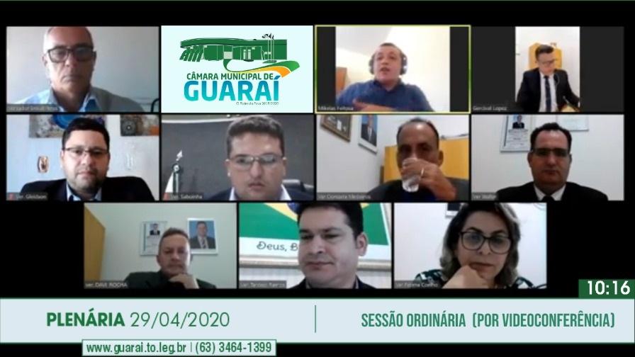 Vereadores realizam primeiras sessões legislativas por videoconferência da história de Guaraí