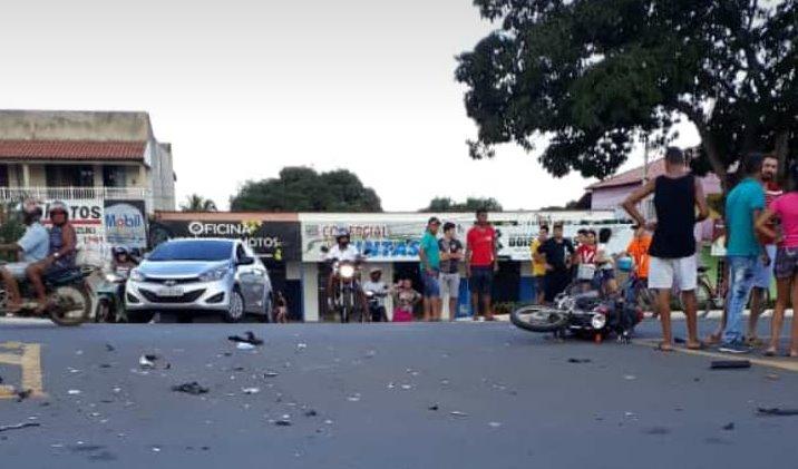 Moto conduzida por menor bate em veículo dirigido por motorista embriagado em Guaraí