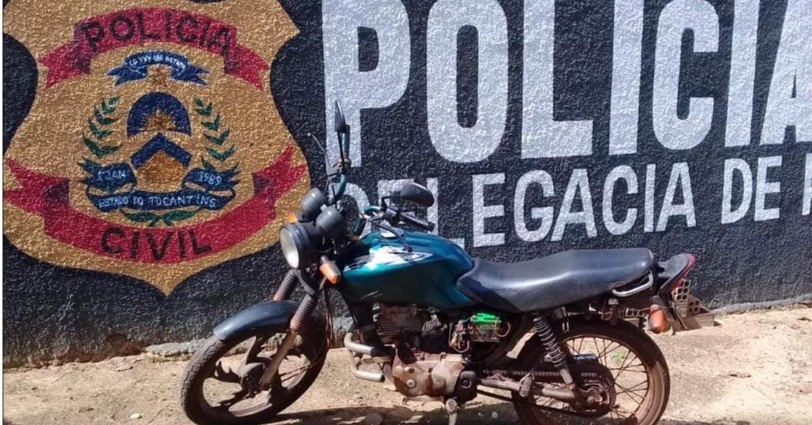 Polícia Civil de Pequizeiro recupera moto furtada de residência em Guaraí no ano passado