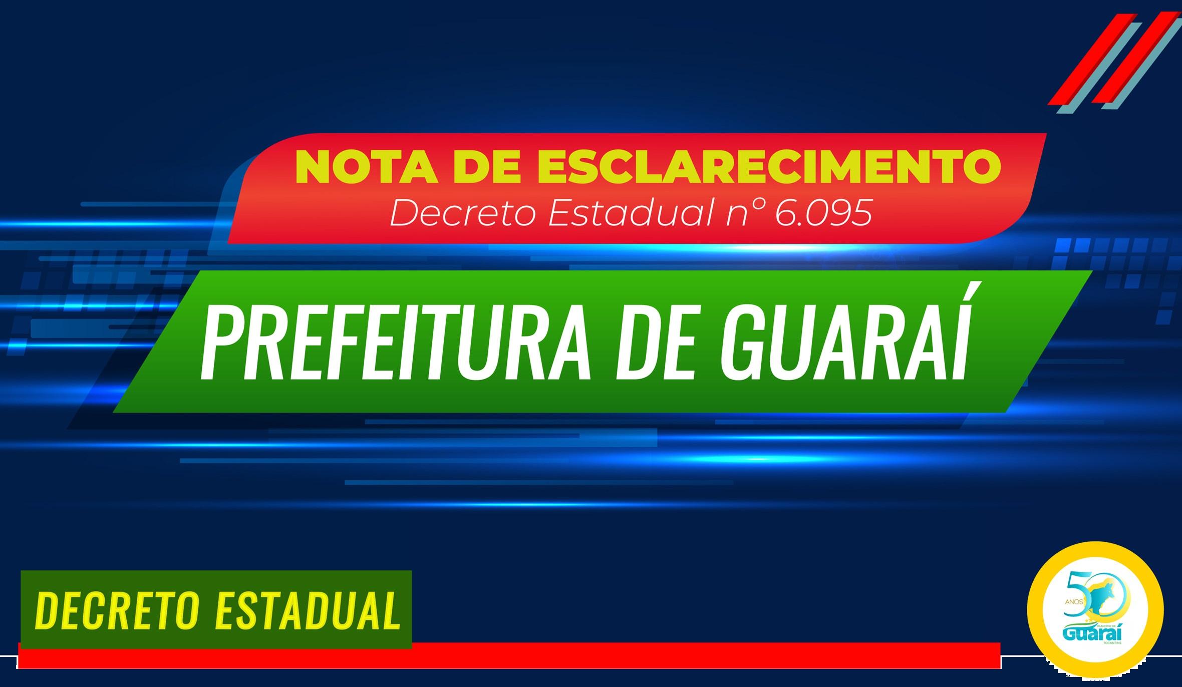 Em nota, Prefeitura de Guaraí diz ter “recebido com surpresa” decisão de lockdown estadual
