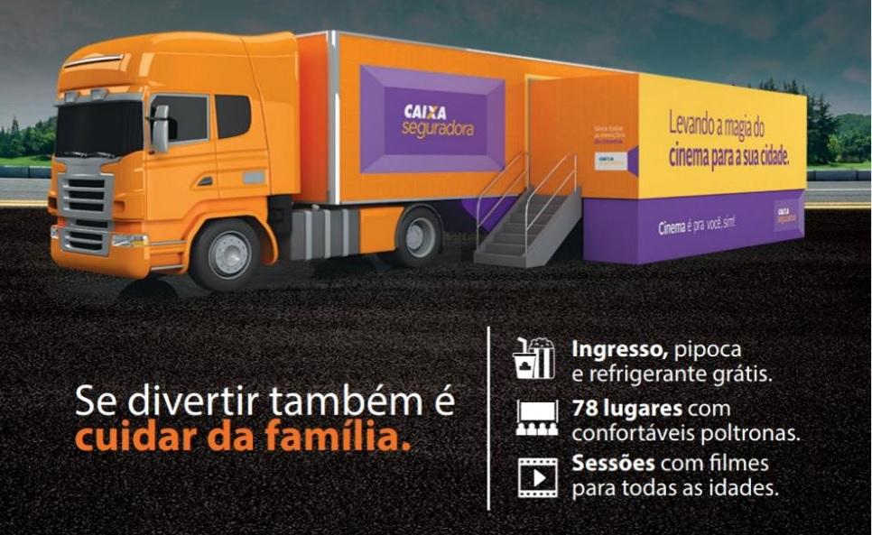 Caravana itinerante oferece sessões gratuitas de cinema com filmes 3D em Guaraí entre 14 e 16/03